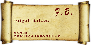 Feigel Balázs névjegykártya