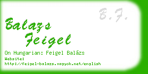 balazs feigel business card